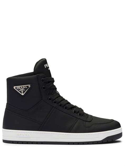 prada sneakers green and black|high top prada sneakers.